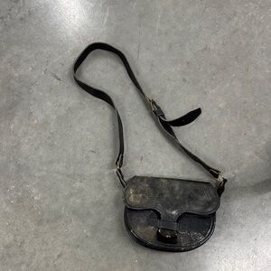 Black Leather Crossbody Bag